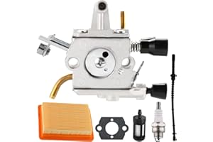 ZAMDOE Carburador Compatible para STIHL FS400 FS450 FS480 SP400 SP450 cortadora de césped Pieza de carburador 4128 120 0607, C1Q-S34H, 4128-120-0651, 4128 120 0602, con Filtro de Aire, bujía