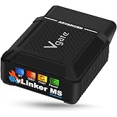 Vgate vLinker MS Bluetooth OBD2 Ara&ccedil; Tarama Cihazı iPhone/iOS, Android ve Windows i&ccedil;in, &Ccedil;oklu CAN Protokollerini Destekler (G