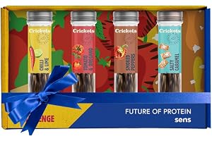 Originell present till jul och födelsedag – Sens insektsmat provset – matgrillning snackslåda – topppresentidé för män och superkvinnor (kryddiga och söta grillar (4 x 20 g)