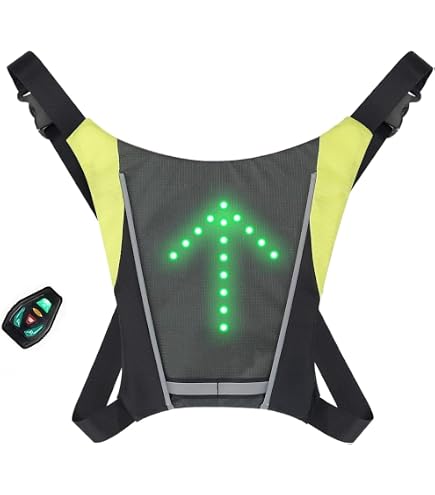 Sac à Dos LED Clignotant 20L - 48 LEDs Directionnelles - Télécommande - USB - Sécurité Vélo/Trottinette