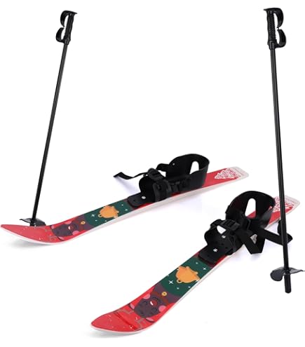 90cm Ski Kinderski 90 Cm Mit Stöcken – Bunte Lernski Für Kleine Wintersportler Kunststoff Kinderski