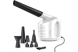 MECO ELEVERDE Soplador de aire eléctrico, plumero eléctrico de aire comprimido, potente limpiador de teclado de 2 engranajes, para computadora/coche/pelo de mascotas