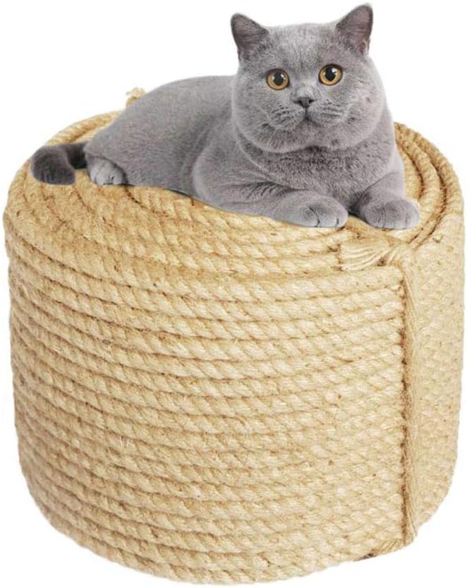 MOUHIV 6mm yute cuerda reción y sustitución de gato Rascador 6MM * 10M Beige