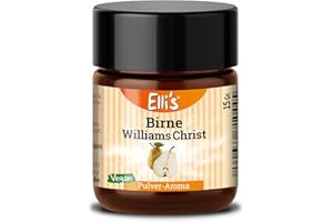 Ellis Aromen Birne Williams Christ PULVER Lebensmittelaroma | Vegan und kalorienarm | für Lebensmittel und Getränke, wie zum Backen und Kochen | 10 g