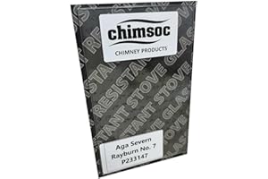 Chimsoc Replacement Stove Glass - Aga Severn/Rayburn no. 7 (233mm x 147mm Rectangular)