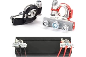 Cyancld 2 Stück Batterieklemmen Autobatterie Auto PKW Batterie Polklemmen Klemmen positives Negatives für Auto, Audio, Lieferwagen, elektrische Klemmen