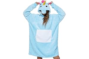 XINLONG Coperta con Cappuccio Panda Felpone con Maniche Oversize Unisex Plaid con Tasca Felpa Indossabile Per Divano TV Casa