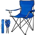 MOMENT [1 PACK] Portable Folding Beach Chair Multi-Purpose Camping Chair for Adult, Lightweight Patio Lawn Quad Chair for Outdoor Travel Picnic Hiking Supports110kgs Load With Carry Bag [Random Color]