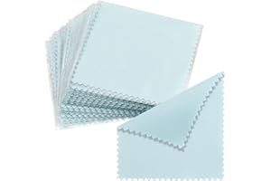 Fadcaer 30 Pezzi Panno di Pulizia d'Argento per Gioielli, Panno di lucidatura d'Argento Panno di lucidatura Riutilizzabile Panno di Pulizia dei Gioielli d'oro Panno di lucidatura su Due Lati