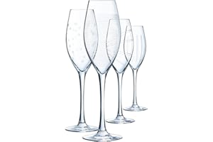 CRISTAL D'ARQUES ECLAT L7564 Coffret de 4 flûtes 24 cl - ILLUMINATION - LUMINARC Cristallin, Transparent