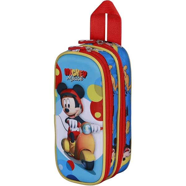 Safta BLACKFIT8 SMILE Astuccio Triplo Per Bambini – 3 Scomparti, Comodo E Resistente, 22x3x12 Cm, Blu Chiaro/Rosa Chiaro - 2