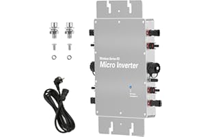 BreeRainz 1200W Solar Grid Tie Micro Inverter,MPPT Inverter Solare Alimentazione di Rete Monitor Wlan Disponibile,IP65 Impermeabile,PV Potenza in Ingresso 4X300 Watt Max