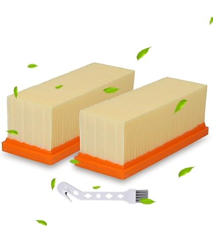 MCHNIC Filtro a pieghe piatto per Kärcher 2501, 2501 TE, 2601 plus, 2701, 2701TE, 2801, 2801 plus, 3001, SE 2001, SE 3001, SE 5100, SE 6100, ricambio