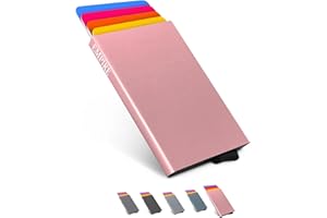 EMPIRE TRADING & COMMERCE Empire Card Holder | Slim Wallet for Men & Women, RFID/NFC Blocking Minimalist Credit Card Holder, Small Front Pocket Wallet, Durable and Stylish |Perfect Everyday Carry Accessory (Sparkle Pink)