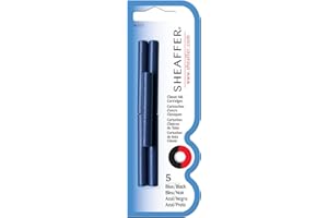 Sheaffer Classic - Cartuchos de tinta de recambio para pluma estilográfica, color azul y negro