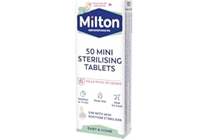 SPAINBOX Milton Mini Pastillas Esterilizantes Multiusos - Para la Copa Menstrual Sileu y otros usos - Elimina el 99,9 % de Gérmenes, Sin Aclarado - 50 Pastillas