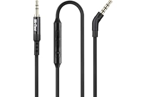 Mr Rex Ersatzkabel mit Mikrofon Lautstärkeregler Kompatibel mit JBL LIVE 650BTNC 660NC 460NC E45BT E55BT E65BTNC, Bose 700 QC45 QC35II QC35 QC25 Kopfhörer 2,5mm auf 3,5mm Aux Klinkenkabel (Nylon)