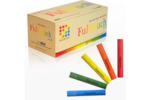 Hagoromo Fulltouch 5-Color Mix Chalk 1Box (72Pcs) Red, Yellow, Blue, Orange, Yellow Green