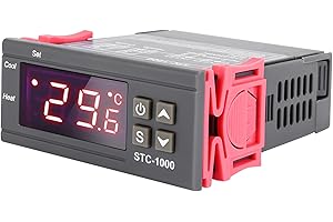 Gokelomg Regulador de temperatura digital STC 1000 de 220 V + sensor sonda