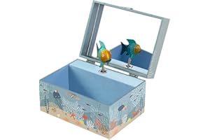 TROUSSELIER - Océan - Boîte à Trésors & Bijoux Musicale - Idéal Cadeau Enfant - Phosphorescent - Brille dans la nuit