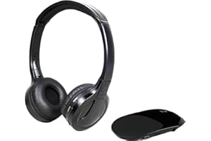 ZANCHIE Wireless Stereo Headphones for TV, Over-Ear Headset Wired Headphones with Transmitter, 20-30 m Wireless Range, for PC/TV/Smart Phones (with 3.5 mm Audio Cable, RCA Cable)