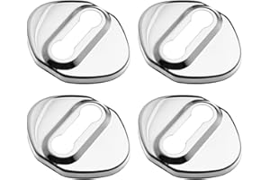 CREATE IDEA 4 szt. Osłona zamka drzwi samochodu, osłona ochronna ze stali nierdzewnej, akcesoria do wnętrz, kompatybilne z C-HR CHR ZYX10/NGX50, srebrna