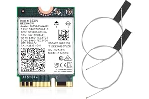 HUYUN NGFF M.2 Wifi Card Network Card Tri-band Bluetooth 5.4 Intel WiFi 7 BE200 BE200NGW (BE200 NGW+Internal antenna)