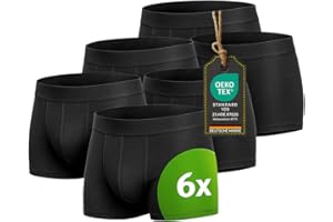Kemes Boxershorts för män, bomull, 6-pack utan skrapande lappar, kalsonger, herrunderkläder (storlek S – XXL)