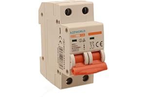 A2ZWORLD Interruttore Magnetotermico 16A C16, Bipolare 2P, Curva C 6kA, 2 Moduli DIN 220V AC, Certificato IEC60898-1, Serie SB6L