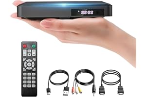 Arafuna Mini DVD Player HDMI, DVD Player for TV Included HDMI RCA Cord, All Region Compact DVD Player, Breakpoint Memory Support USB, Small DVD Player for TV with Remote Control