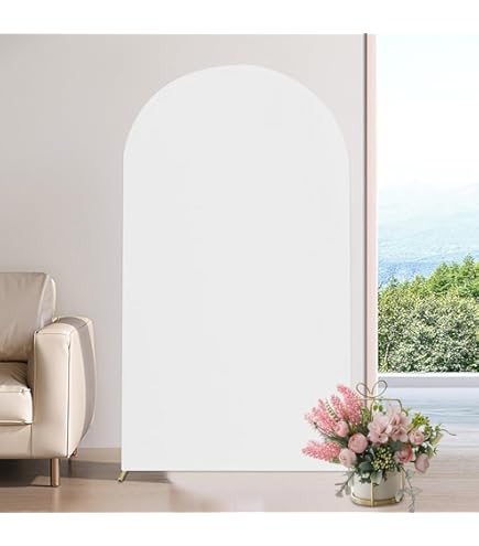 Unigrainflor Housse D'arche De Mariage De 2 M, Toile De Fond Ajustée En élasthanne Lavande Pour Fête Prénatale, Anniversaire, Décoration D'arche De Ballons