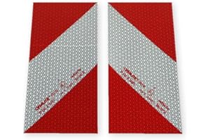 Selbstklebende Reflecto Kfz-Warnmarkierung Zuschnitte aus Orafol ORALITE 5921M in vielen Varianten (2X 141mm x 282mm)