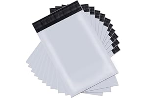newlng Buste per Spedizioni Grandi 25X35cm 100Pezzi Opaco e Resistente allo Strappo con Strisce Autoadesive Buste Spedizione Vinted Logistica Tessile Borse di Trasporto Bianco