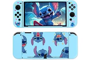 PERFECTSIGHT Case Designed for Nintendo Switch Protective Case, Cute TPU Switch Joycon Cases for Girls Boys Kids Kawaii Shell Dockable Case Compatible with Nintendo Switch Cover (OLED ST)