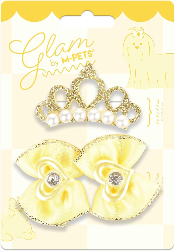 M-Pets Glam Köpekler İçin Aksesuar Toka Sarı | Zarif ve Dikkat Çekici