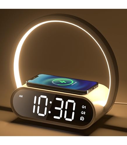 Lampada Da Comodino 5 In 1 Malaysas | LED, Bluetooth, Sveglia, Calendario | Luci 7 Colori E Touch Control