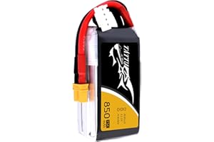 TATTU Lipo Batteria 850mAh 11.1V 75C 3S Batteria Lipo con connettore XT30 per quadricottero da corsa FPV