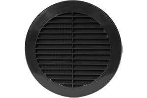 REPA MARKET Pokrywa wentylacyjna, okrągły otwór wentylacyjny, wentylacja HVAC (15 cm, tworzywo sztuczne, czarna)