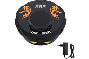 ‎TATELF TATELF Tattoo Power Supply Digital LCD Display Einstellbare Spannung Powerful Power Supply Stromversorgung für Rotary Tattoo maschine Set