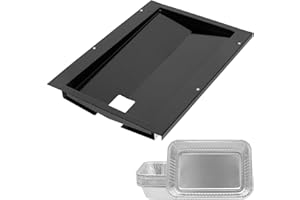 EasiBBQ 69804 Grease Tray with 6415 Aluminum Foil Liner for Weber Spirit 300 Series Gas Grills, Drip Tray for Spirit E310 E320 E330 S310 S320 S330 Grills, Drip Tray with 10 Pieces