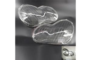 SZSS-Car Repuesto para Faros Delanteros, Cubierta de plástico Transparente,Compatible con 4 Puertas Mercedes-Benz W203 (no Compatible con Kompressor 2 Puertas) Clase C C200K C280 2001~2007