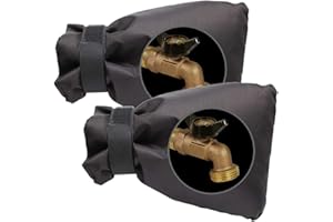 AROLA Thermoschutz für Garten Wasserhahn, Winter Frostschutz und Kältebeständig Außen Wasserhahn Abdeckung, Groß Verdickung Isoliert Wasserdicht Beutel für Wasserhahnschutz Schwarz 2 stück.