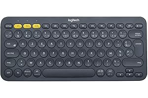 Logitech K380 Clavier sans Fil Multi-Dispositifs pour Windows, iOS, Android or Chrome, Bluetooth, Design Compact, PC/Mac/Port