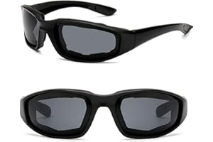 CSRP Gafas de Moto de Moda para Carreras , a Prueba de Viento, Vintage, para Hombres y Mujeres, Gafas de Seguridad, Gafas de Sol, protección para los Ojos, 1 Pieza, Lente ahumada