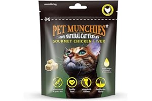 Pet Munchies Natural Freeze Dried Cat Treats (Chicken Liver, 1 Pack)