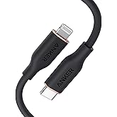 Anker PowerLine III Flow Cable iPhone 90 cm MFi Silicone | Compatible with iPhone 13/13 Pro Max/12/11 Pro/X/XS/XR/8 Plus and