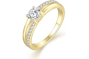 YL Verlobungsring Damen 925 Sterling Silber Ring Damen Zirkonia Ringe Silberringe Eheringe Ringe Frauen