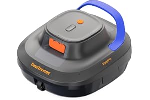 Coasteering Robot Piscine sans Fil, 120 Min de Nettoyage Puissant, 2 Moteurs sans Balais, Aspirateur Nettoyeur de Piscine, Automatique de Stationnement, Adapté à Piscines Hors Sol jusqu'à 120m²