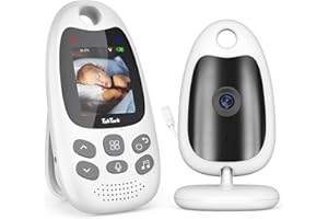 TakTark Babyphone mit Kamera, Babyfon mit Kamera 2'' Video Baby Monitor, Kamera und Audio Babyphone mit VOX Funktion, Gegensprechfunktion, Nachtsicht, Temperaturüberwachung