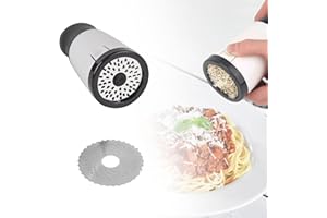 SODWES Moulin à Fromage Manuel,Rape a Fromage,Râpe à Fromage,Râpe à Fromage En Acier Inoxydable,Trancheuse à Fromage,Rapeuse Fromage,Moulin à Parmesan,Rape Parmesan Avec 2 Lames Interchangeables,Pour Cuisine